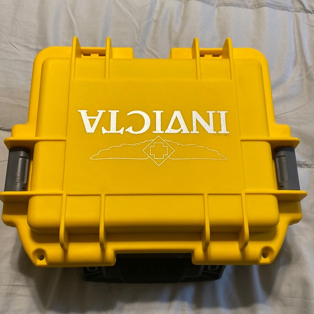 Invicta 3 Slot Watch Case (Yellow) Hard Impact Box